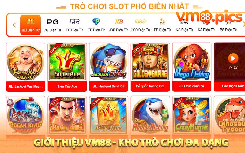 VM88 VỚI KHO GAME ĐA DẠNG